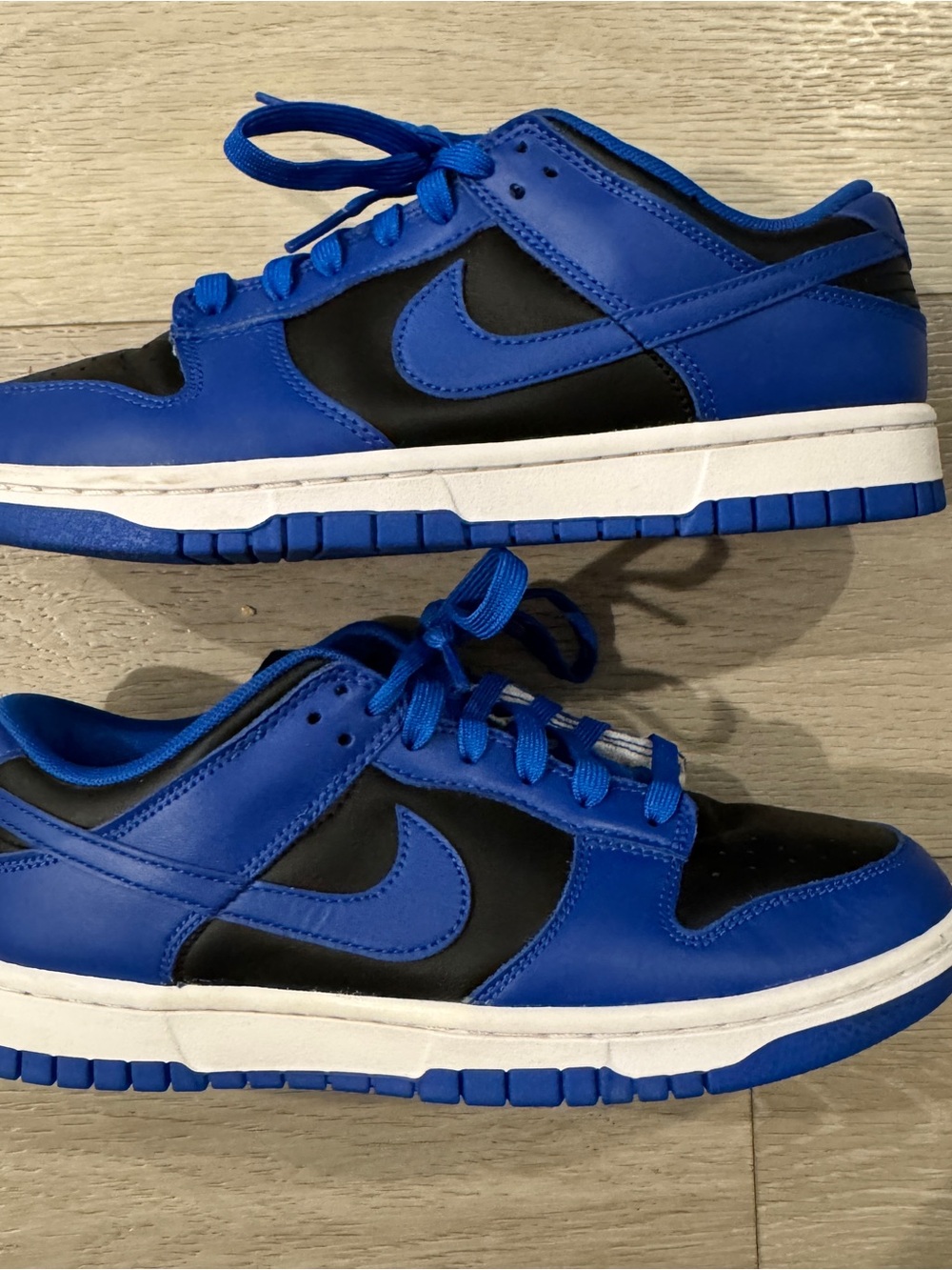 Nike Dunk Low Hyer Cobalt Men Shoes Sneakers Kicks Unisex Black Blue sz 8